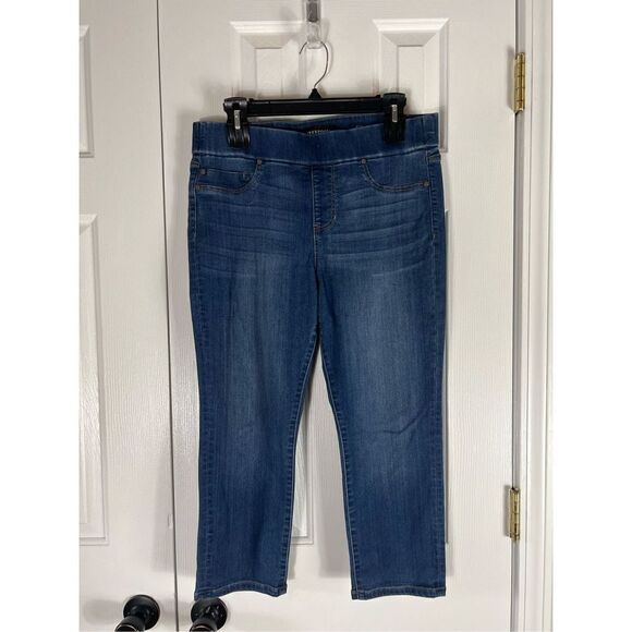 Liverpool Womens Denim Capri Petite Bottoms Size 10 - Picture 1 of 6